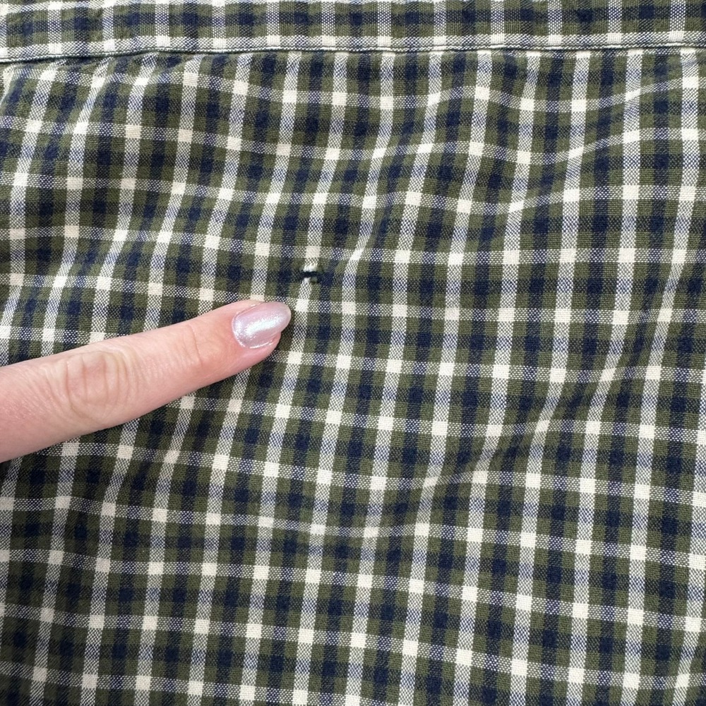 Abercrombie & Fitch Mens XL Gingham Button Down Shirt Y2K Vintage Cotton - Picture 8 of 8